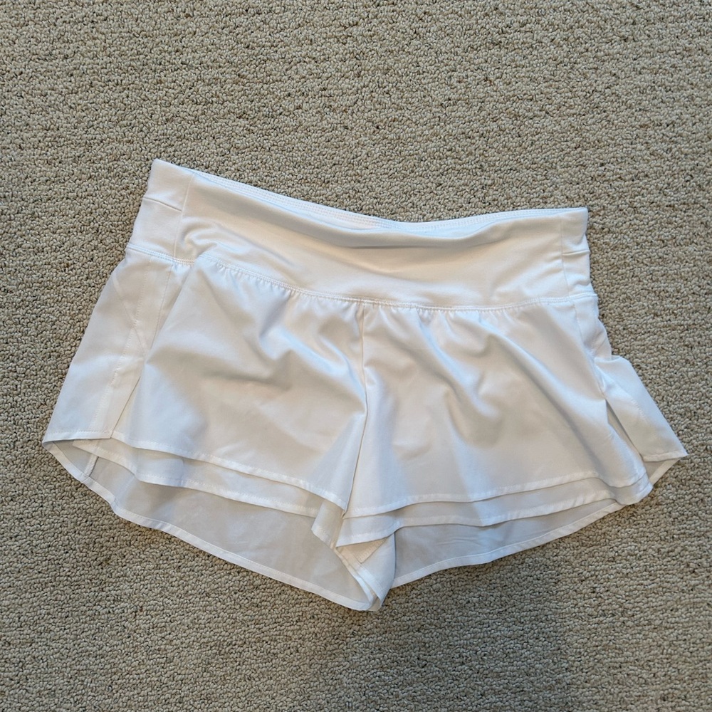 CALIA Kick It Up White Layered Athletic Shorts Medium